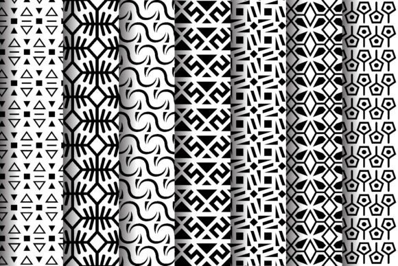 Download Abstract Vector Black and White Patterns - White Collection