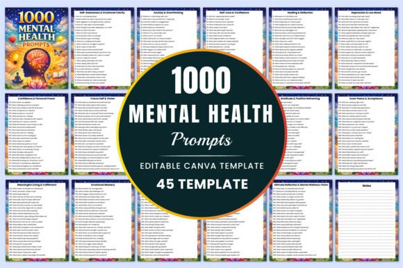 Download 1000 Mental Health Prompts KDP Interiors - Interior Collection