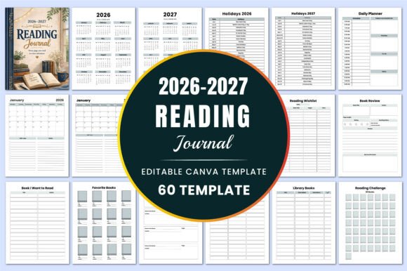 Download 2026–2027 Reading Journal KDP Interiors - Interior Collection