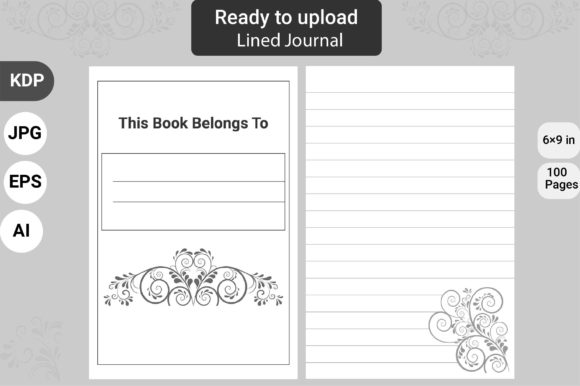 Download Floral Lined Journal KDP Interior - Interior Collection