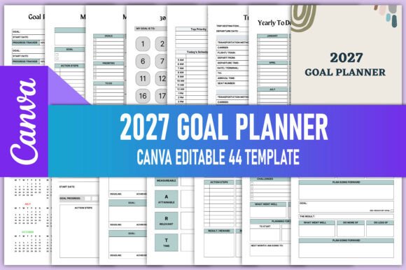 Download Editable 2027 Goal Planner KDP Interiors - Interior Collection