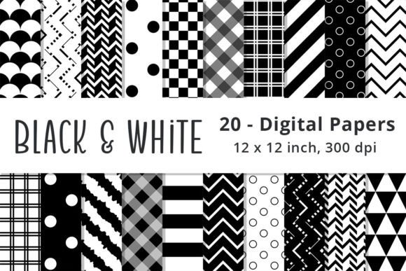 Download Black and White Pattern Paper Background - White Collection